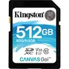 Image de Kingston Canvas Go! - Carte mÃ©moire flash - 512 Go - Video Class V30 / UHS-I U3 / Class10 - SDXC UHS-I