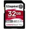 Image de Kingston Canvas React Plus - Carte mémoire flash - 32 Go - Video Class V90 / UHS-II U3 / Class10 - SDXC UHS-II