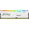 Image de Kingston FURY Beast RGB - DDR5 - module - 32 Go - DIMM 288 broches - 6000 MT/s / PC5-48000 - CL36 - 1.35 V - mÃ©moire sans tampon - on-die ECC - blanc