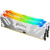 Image de Kingston FURY Renegade RGB - DDR5 - kit - 64 Go: 2 x 32 Go - DIMM 288 broches - 6400 MT/s / PC5-51200 - CL32 - 1.1 V - mÃ©moire sans tampon - on-die ECC - blanc, argent