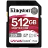 Image de Kingston Canvas React Plus - Carte mÃ©moire flash - 512 Go - Video Class V60 / UHS-II U3 / Class10 - SDXC UHS-II