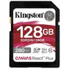Image de Kingston Canvas React Plus - Carte mémoire flash - 128 Go - Video Class V60 / UHS-II U3 / Class10 - SDXC UHS-II