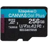 Image de Kingston Canvas Go! Plus - Carte mÃ©moire flash - 256 Go - A2 / Video Class V30 / UHS-I U3 / Class10 - microSDXC UHS-I