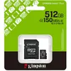 Image de Kingston 512GB microSDXC Canvas Select Plus Gen3 150MB/s A1 Card + Adapter - Carte SD