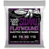 Image de Ernie Ball 2811 - Jeu De Cordes Basse Power Slinky Flatwound- 55-110