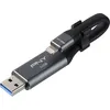 Image de PNY Duo-Link On-the-Go 3.0 - ClÃ© USB - 64 Go - USB 3.0 / Lightning - gris mÃ©tal