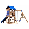 Image de Aire De Jeux En Bois  Avec BalanÃ§oire / Toboggan / Bac De Sable / Ãchelle  Maisonnette En Bois - Backyard Discovery Aurora