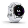 Image de Garmin epix Pro - Standard Edition - 2e gÃ©nÃ©ration - 42 mm - polymÃ¨re renforcÃ© de fibres d'argent - Oui Montre connectÃ©e avec bracelet - silicone - whitestone - taille du poignet : 108-182 mm -...