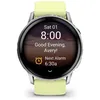 Image de Montre connectée Garmin Venu 4 45 mm Gris et Argent avec bracelet silicone Jaune citron