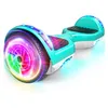 Image de Sisigad Hoverboard 6.5'' Hy-A12c, Bluetooth + LumiÃ¨re Led, Autonomie 7-8km, Vitesse Maximale 10km/H, Batterie 18v/2.6ah, Meilleur Cadeau Pour Les Enfants-Vert + Blanc