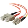 Image de C2G Low-Smoke Zero-Halogen - Cordon de raccordement - LC multi-mode (M) pour SC multi-mode (M) - 2 m - fibre optique - 62,5 / 125 microns - orange
