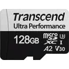 Image de Transcend 340S - Carte mÃ©moire flash - 128 Go - A2 / Video Class V30 / UHS-I U3 / Class10 - microSDXC