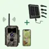 Image de Piège Photographique Wifi Photo 64MP Video 1296P W600 + kit panneaux solaires Gris