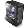 Image de Antec AX26 RGB ELITE - Mid tower jeux - ATX - panneau latÃ©ral fenÃªtrÃ© (verre trempÃ©) - pas d'alimentation - USB/Audio