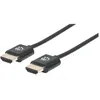 Image de Manhattan HDMI Cable with Ethernet (Ultra Thin), 4K@60Hz (Premium High Speed), 3m, Male to Male, Black, Ultra HD 4k x 2k, Fully Shielded, Gold Plated Contacts, Lifetime Warranty, Polybag - CÃ¢ble...
