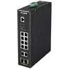 Image de D-Link DIS 200G-12PS - Commutateur - GÃ©rÃ© - 10 x 10/100/1000 (8 PoE+) + 2 x SFP - Montage sur rail DIN, fixation murale - PoE+ (240 W) - CA 120/230 V / CC 46 - 54 V