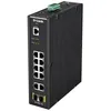 Image de D-Link DIS 200G-12S - Commutateur - GÃ©rÃ© - 10 x 10/100/1000 + 2 x SFP - Montage sur rail DIN, fixation murale - CA 120/230 V / CC 46 - 54 V