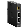 Image de D-Link DIS 100G-5PSW - Commutateur - non gÃ©rÃ© - 4 x 10/100/1000 (PoE+) + 1 x Gigabit SFP - Montage sur rail DIN, fixation murale - PoE+ (120 W) - Tension CC