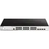 Image de D-Link DGS 1210-28P/ME - Commutateur - GÃ©rÃ© - 24 x 10/100/1000 (PoE) + 4 x Gigabit SFP - Montable sur rack - PoE (193 W)
