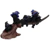 Image de Nemesis Now - Purrfect Broomstick - Figurine de chats noirs familiers de sorciÃ¨res et manche Ã  balai 27.5cm
