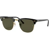 Image de Rayban - Lunettes de soleil lifestyle - Clubmaster Polished Black On Arista G-15 Green - Noir