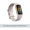 Image de Fitbit Charge 5 - Acier inoxydable en or doux - Tracker d'activitÃ©s avec bracelet infinie - silicone - blanc lunaire - taille du poignet : 130-210 mm - affichage 1.04" - Bluetooth, NFC