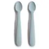 Image de Mushie Cuillères d'alimentation en silicone bleu poudre, 2 pièces