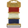 Image de Cordons pour Bracelets Wrapit  Loom - bleu / blanc / rouge