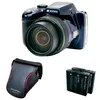 Image de Appareil photo Bridge KODAK AZ528 Bleu + 2eme Batt + etui