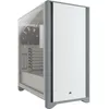 Image de CORSAIR 4000D - Tour - ATX - panneau latÃ©ral fenÃªtrÃ© (verre trempÃ©) - pas d'alimentation (ATX) - blanc - USB/Audio