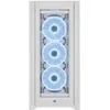 Image de CORSAIR iCUE 5000X RGB QL Edition - Mid tower - panneau latÃ©ral fenÃªtrÃ© (verre trempÃ©) - pas d'alimentation (ATX) - blanc authentique - USB/Audio
