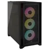 Image de CORSAIR iCUE 4000D RGB Airflow - Mid tower - ATX Ã©tendu - panneau latÃ©ral fenÃªtrÃ© (verre trempÃ©) - pas d'alimentation (ATX) - noir - USB/Audio
