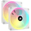 Image de Corsair iCUE LINK QX140 RGB Boitier PC Ventilateur 14 cm Blanc 2 piÃ¨ces