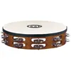 Image de Meinl Tah2ab - Tambourin Bois Avec Peau 2 RangÃ©es De Cymbalettes - African Brown