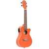 Image de Ortega Rupuki-Ce Earth Series Concert Size Ukulele Pumpkin Orange UkelÃ©lÃ© Concert Ãlectro-Acoustique