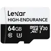 Image de Carte microSDHC - Lexar - 64 Go - Haute endurance - UHS-I U3 - 100 Mo/s
