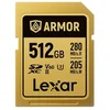 Image de Carte mÃ©moire Lexar carte sdxc pro gold series armor uhs-II 512go v60 ip68 stainless steel r280/w210