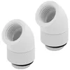 Image de CORSAIR Hydro X Series 45Â° Rotary Adapter - Raccord pour systÃ¨me de refroidissement par liquide - blanc (pack de 2)