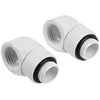 Image de CORSAIR Hydro X Series 90Â° Rotary Adapter - Raccord pour systÃ¨me de refroidissement par liquide - blanc (pack de 2)