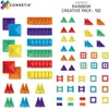Image de Jeu De Construction MagnÃ©tique Arc-en-ciel Pack De Creative, 102 PiÃ¨ces Arc-en-ciel