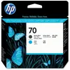 Image de HP 70 (C9404A) - Noir + cyan - Tête d'impression