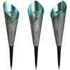 Image de Ezsolar Lot De 3 Bornes Solaire Design - H 26 X Ã 7,5 Cm