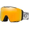 Image de Oakley - Masque de ski avec 2 écrans - Line Miner Pro L Black Forge Prizm 24K & Prizm Sage Gold - Blanc
