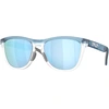 Image de Oakley - Lunettes de soleil polarisantes - Frogskins Range XL Trans Stonewash/Prizm Deep Water Polarized pour Homme - Gris