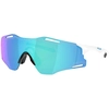 Image de Oakley - Lunettes de soleil - Cybr Zero Polished White Prizm Sapphire - Blanc