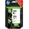 Image de HP 301 (N9J72AE) - Noir + 3 couleurs - Cartouche d'encre - Multipack