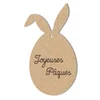 Image de  uf avec oreille de lapin GM en bois médium 11,4 x 6,5 cm