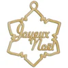 Image de Flocon joyeux Noël à suspendre 8,7 x 9,4 cm