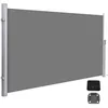 Image de Store LatÃ©ral Brise-Vue RÃ©tractable Paravent Pare-Soleil Pour Balcon Patio Terrasse Et Jardin Avec Fixation Au Sol Protection De La Vie PrivÃ©e 180 X 350 Cm Gris Helloshop26 12_0001857