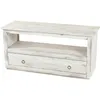 Image de Meuble TV avec tiroir de rangement Ã©tagÃ¨re style vintage en bois blanc 04_0005045
